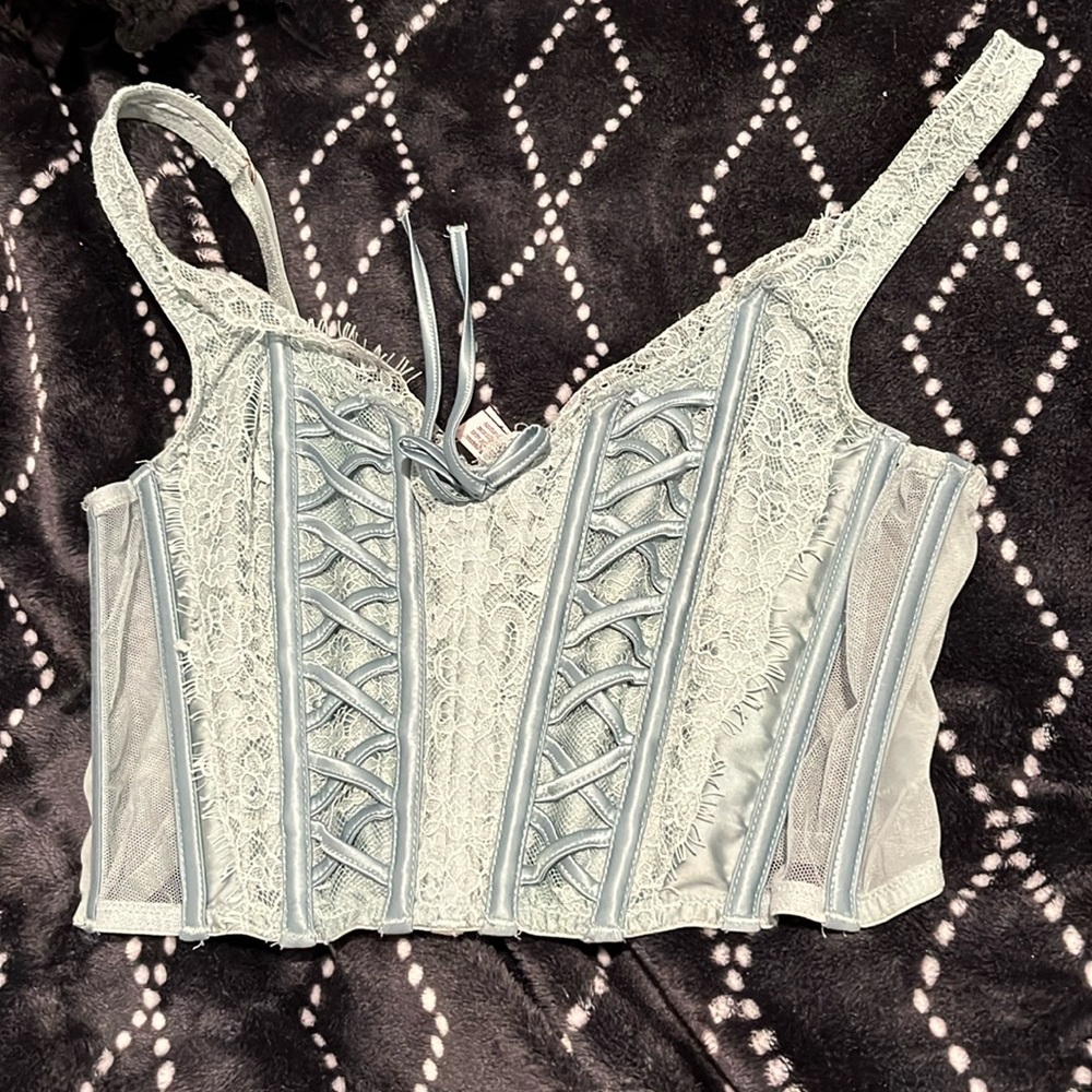 Victorias sectret mini corset kind of also slash bra.